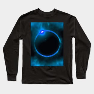 Light Blue Solar Eclipse Long Sleeve T-Shirt